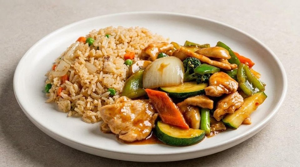 Menu page showing lo mein, fried rice, and soups.